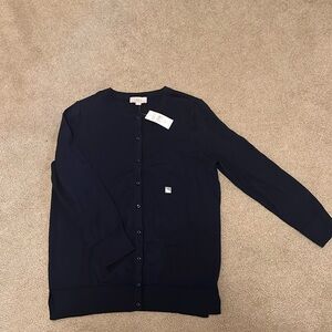 NWT LOFT Outlet small blue full button cardigan